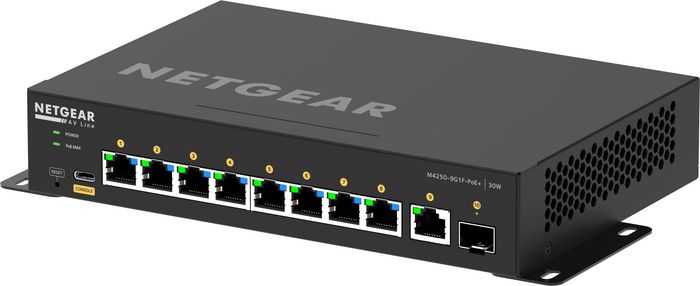 Netgear GSM4210PD Switch 8 ports Gigabit PoE+ 110W pour Audio-Vidéo sur IP, montage versatile, configuration simplifiée