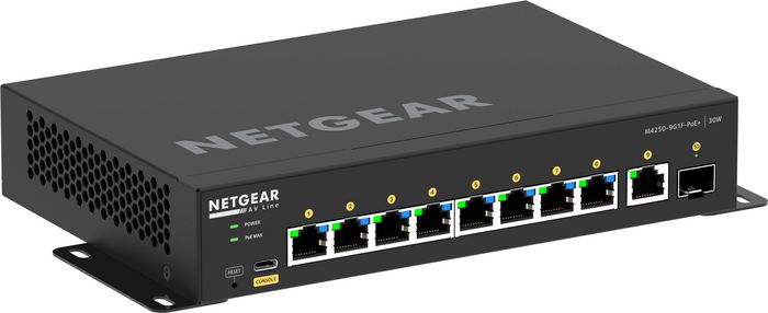 Netgear GSM4210PD Switch 8 ports Gigabit PoE+ 110W pour Audio-Vidéo sur IP, montage versatile, configuration simplifiée