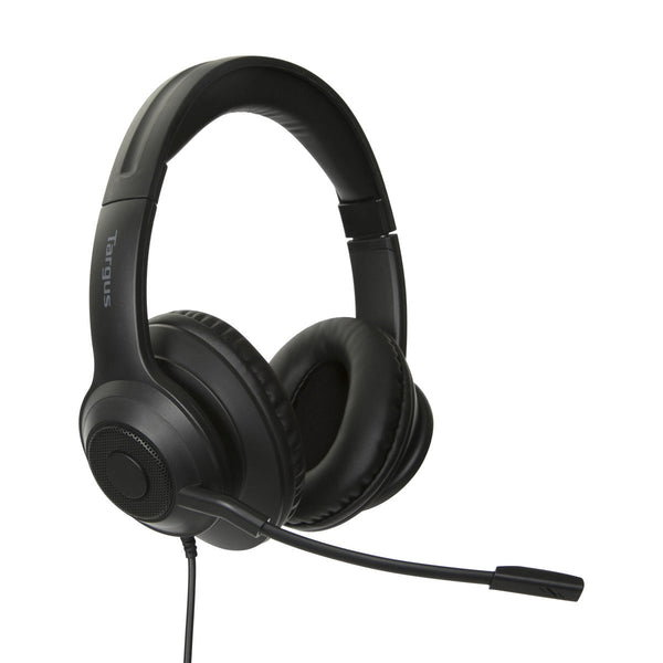 Targus AEH102GL Casque Stéréo Filaire Noir USB pour Appels et Musique