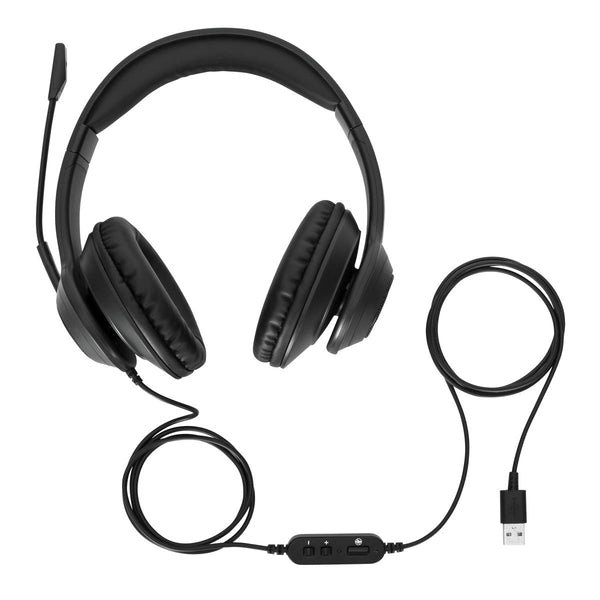 Targus AEH102GL Casque Stéréo Filaire Noir USB pour Appels et Musique