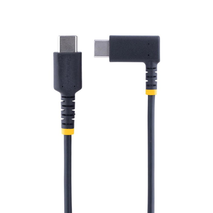 Startechcom Câble USB-C Angledroit 0.3 m Power Delivery 60W Blindé EMI pour Smartphone et Tablette