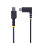 StarTech.com Câble USB-C coudé 1m PD 60W USB 2.0 Charge rapide et synchronisation - Noir - UUSBCCPD12INES