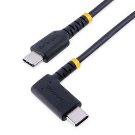 Startechcom Câble USB-C 2 mètres angle droit pour Charge Rapide Power Delivery 60W et Synchronisation USB 2.0