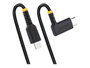 Startech USB-C vers USB-C 15cm Coudé PD 60W Charge Rapide Charge et Synchronisation