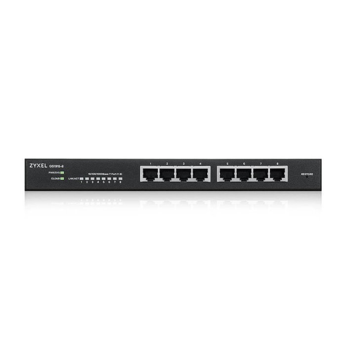 Zyxel GS1915-8-EU0101F Switch 8 Ports Gigabit Smart Nebula sans Ventilateur Zyxel GS1915-8-EU0101F Switch 8 Ports Gigabit Smart Nebula sans Ventilateur