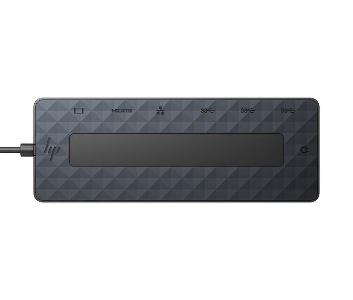 HP Concentrateur multiport universel USB-C avec 7 ports, HDMI 2.0, DisplayPort et câble passthrough pour PC et écrans 4K