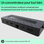 HP Concentrateur multiport universel USB-C avec 7 ports, HDMI 2.0, DisplayPort et câble passthrough pour PC et écrans 4K