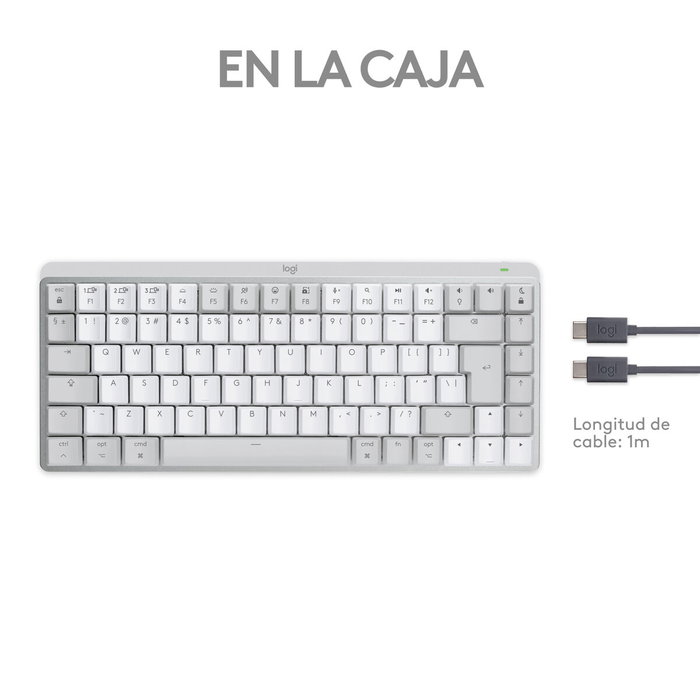 Logitech Clavier sans fil 920-010799 Blanc Espagnol Qwerty Logitech Clavier sans fil 920-010799 Blanc Espagnol Qwerty