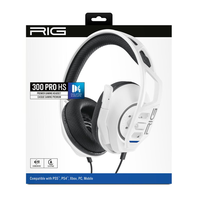 Casques avec Micro Gaming Nacon RIG 300 PRO HS Blanc Casques avec Micro Gaming Nacon RIG 300 PRO HS Blanc