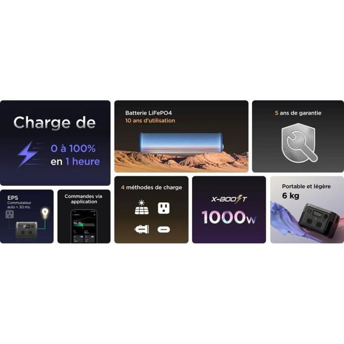 Centrale électrique portable Ecoflow River 2 Max 500 W 512 Wh