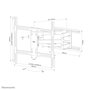 Neomounts WL40S-950BL18 - Support mural orientable pour écran TV 55 à 110 pouces - Capacité 125 kg - Compatible VESA - Noir