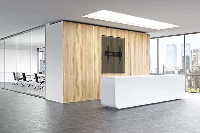 Neomounts WL30S-950BL19 Support mural fixe pour écran TV 55 à 110 pouces (jusqu'à 160 kg) - Compatible VESA 100x100 à 1500x900 mm avec système magnétique pull & release - Noir