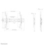 Neomounts WL30S-950BL19 Support mural fixe pour écran TV 55 à 110 pouces (jusqu'à 160 kg) - Compatible VESA 100x100 à 1500x900 mm avec système magnétique pull & release - Noir