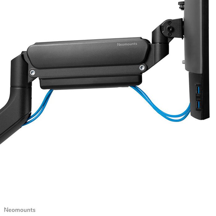 Neomounts DS70-450BL1 Support de Bureau à Pivot Complet pour Écran 17 à 42", Max 15 kg, VESA 100x100, Réglage Hauteur Gaz, Noir