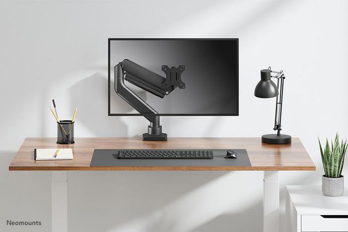 Neomounts DS70-450BL1 Support de Bureau à Pivot Complet pour Écran 17 à 42", Max 15 kg, VESA 100x100, Réglage Hauteur Gaz, Noir