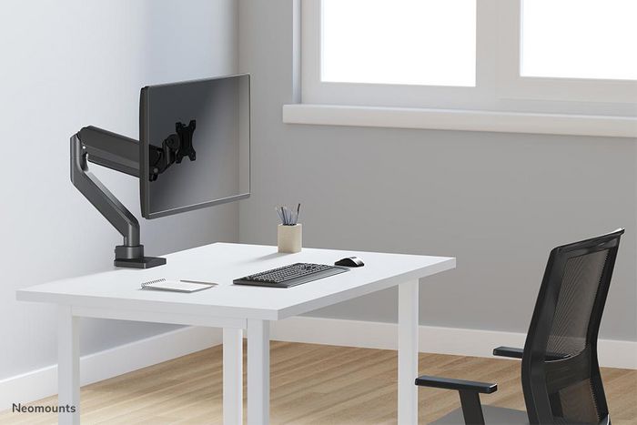 Neomounts DS70-450BL1 Support de Bureau à Pivot Complet pour Écran 17 à 42", Max 15 kg, VESA 100x100, Réglage Hauteur Gaz, Noir