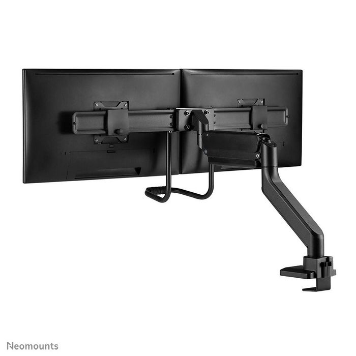 Neomounts DS75-450BL2 Support de bureau double écran avec réglage hauteur, inclinaison et rotation 360° pour écrans 17-32" VESA 75x75/100x100 mm - Noir