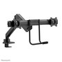 Neomounts DS75-450BL2 Support de bureau double écran avec réglage hauteur, inclinaison et rotation 360° pour écrans 17-32" VESA 75x75/100x100 mm - Noir