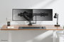Neomounts DS75-450BL2 Support de bureau double écran avec réglage hauteur, inclinaison et rotation 360° pour écrans 17-32" VESA 75x75/100x100 mm - Noir