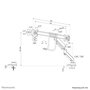 Neomounts DS75-450BL2 Support de bureau double écran avec réglage hauteur, inclinaison et rotation 360° pour écrans 17-32" VESA 75x75/100x100 mm - Noir