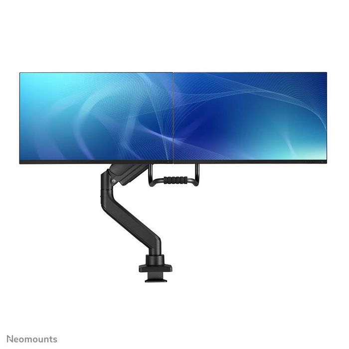 Neomounts DS75-450BL2 Support de bureau double écran avec réglage hauteur, inclinaison et rotation 360° pour écrans 17-32" VESA 75x75/100x100 mm - Noir