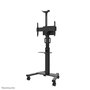 Neomounts FL50S-825BL1 Support au Sol Mobile pour Écrans 37 à 75 pouces (75") - Hauteur Réglable 104-157 cm - Capacité 70 kg - Noir