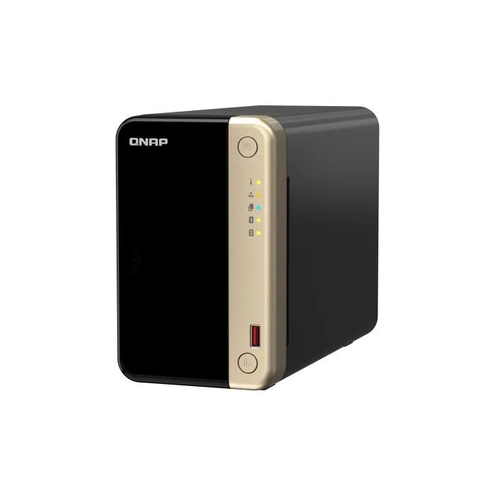 QNAP TS-264 - NAS 2 baies avec 8 Go RAM, processeur Intel Celeron, 2 ports 2.5GbE, HDMI, ports USB 3.2 Gen 2, pour stockage et multimédia