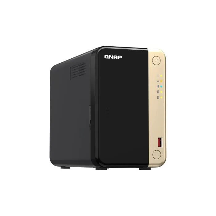 QNAP TS-264 - NAS 2 baies avec 8 Go RAM, processeur Intel Celeron, 2 ports 2.5GbE, HDMI, ports USB 3.2 Gen 2, pour stockage et multimédia