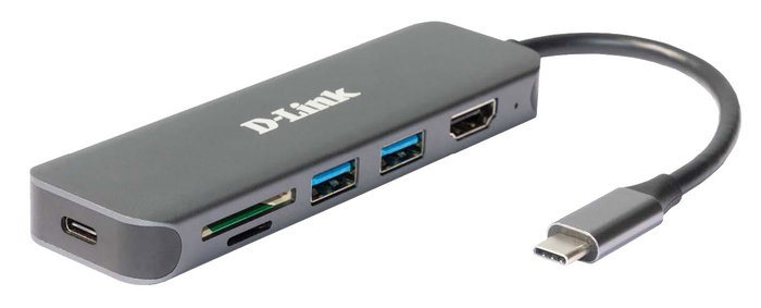 D-Link DUB-2327 Station d'accueil USB Type-C 6-en-1 Gris D-Link DUB-2327 Station d'accueil USB Type-C 6-en-1 Gris