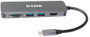 D-Link Docking Station USB-C 6-en-1, 2x USB 3.2, 1x USB-C, HDMI 1.4, Lecteur SD/MicroSD, Gris