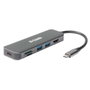 D-Link Docking Station USB-C 6-en-1, 2x USB 3.2, 1x USB-C, HDMI 1.4, Lecteur SD/MicroSD, Gris
