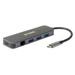 D-Link DUB-2334 Hub USB-C 5 en 1 Gris