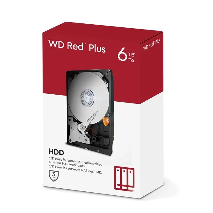 Western Digital WD60EFPX Red Plus 6 To 3,5 pouces SATA III