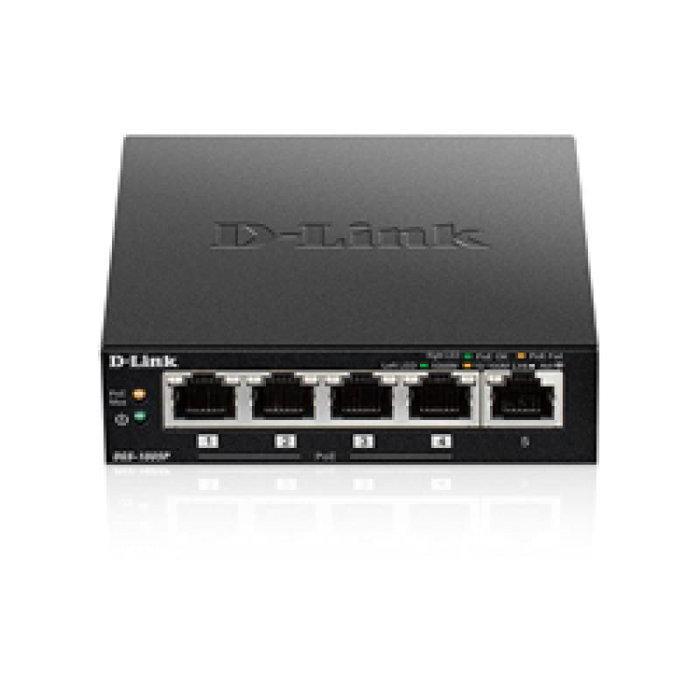D-Link DGS-1005P/E Switch réseau 5 ports Gigabit PoE noir D-Link DGS-1005P/E Switch réseau 5 ports Gigabit PoE noir