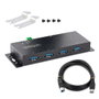 Startechcom Hub Industrial USB 3.0 4 Ports 5Gbps Concentrateur USB-A avec Protection ESD Montage DIN