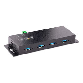 Startechcom Hub Industrial USB 3.0 4 Ports 5Gbps Concentrateur USB-A avec Protection ESD Montage DIN