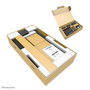 Neomounts FL55-875BL1 Support de sol motorisé pour écrans de 55 à 100 pouces, chariot mobile réglable en hauteur avec télécommande et système anti-collision - Noir