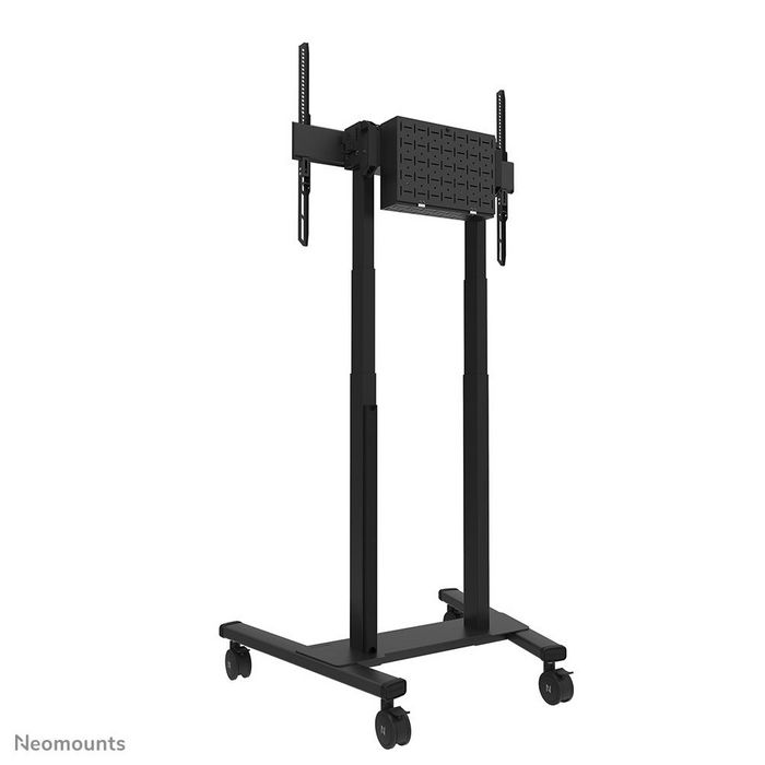 Neomounts FL55-875BL1 Support de sol motorisé pour écrans de 55 à 100 pouces, chariot mobile réglable en hauteur avec télécommande et système anti-collision - Noir