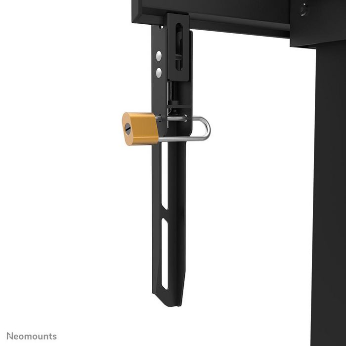 Neomounts FL55-875BL1 Support de sol motorisé pour écrans de 55 à 100 pouces, chariot mobile réglable en hauteur avec télécommande et système anti-collision - Noir