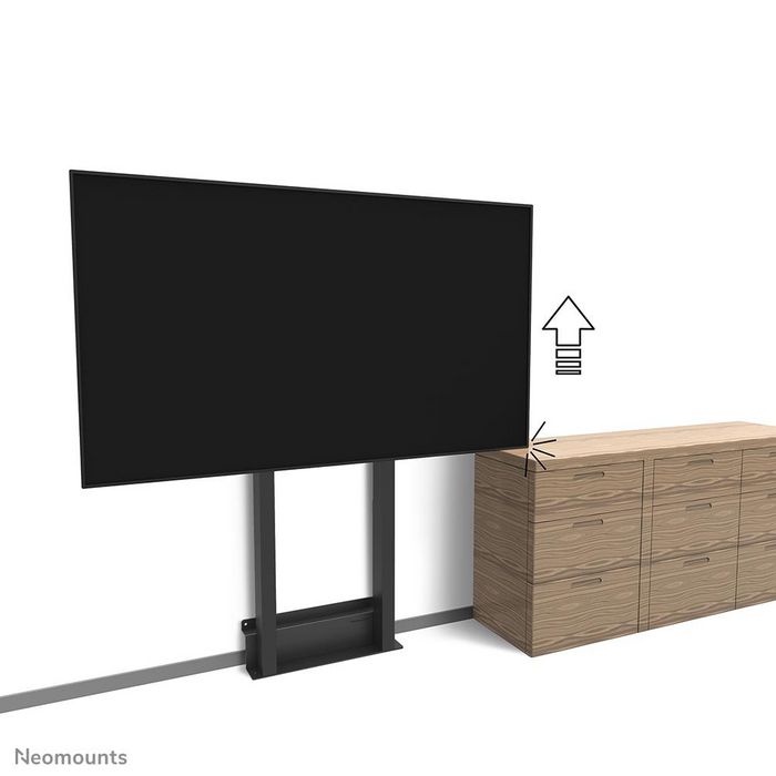 Neomounts WL55-875BL1 Support Mural Motorisé pour Écran 55-100" jusqu'à 110 kg - Réglage Hauteur 65 cm Motorisé avec Télécommande et Anti-collision - Noir
