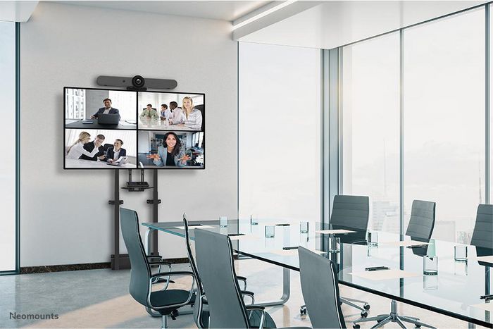 Neomounts WL55-875BL1 Support Mural Motorisé pour Écran 55-100" jusqu'à 110 kg - Réglage Hauteur 65 cm Motorisé avec Télécommande et Anti-collision - Noir