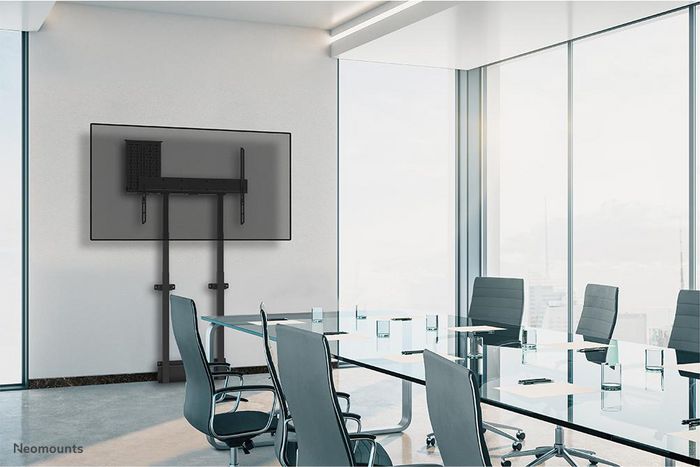 Neomounts WL55-875BL1 Support Mural Motorisé pour Écran 55-100" jusqu'à 110 kg - Réglage Hauteur 65 cm Motorisé avec Télécommande et Anti-collision - Noir