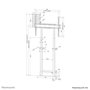 Neomounts WL55-875BL1 Support Mural Motorisé pour Écran 55-100" jusqu'à 110 kg - Réglage Hauteur 65 cm Motorisé avec Télécommande et Anti-collision - Noir