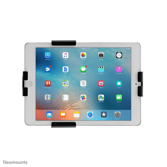 Neomounts WL15-625BL1 Support mural rotatif 360 degres pour tablette 7.9 a 11 pouces avec verrou antivol, patins antiderapants et fixation VESA - Noir