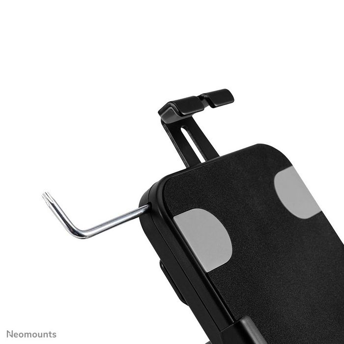 Neomounts WL15-625BL1 Support mural rotatif 360 degres pour tablette 7.9 a 11 pouces avec verrou antivol, patins antiderapants et fixation VESA - Noir