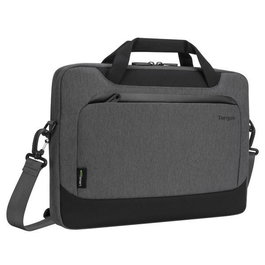 Targus Cypress 14'' Slimcase Housse d'Ordinateur Portable avec EcoSmart - 38 x 4 x 32.5 cm, Gris - Fabriquée à partir de 13 Bouteilles d'Eau en Plastique Recyclées
