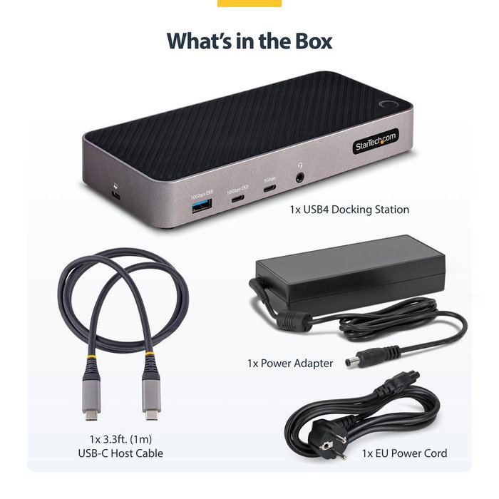 StarTech.com 116E-USBC-DOCK Station d'accueil USB-C 13-en-1 Triple 4K DisplayLink Power Delivery 100W StarTech.com 116E-USBC-DOCK Station d'accueil USB-C 13-en-1 Triple 4K DisplayLink Power Delivery 100W