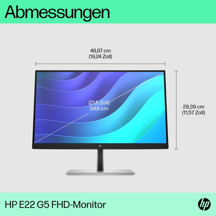 HP E22 G5 Moniteur 21,5 pouces Full HD IPS Black et argent