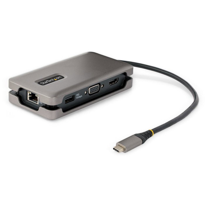 Startech Docking Station DKT31CVHPD3 USB-C Hub HDMI VGA RJ45 100W Passthrough 4K 60Hz Gris Startech Docking Station DKT31CVHPD3 USB-C Hub HDMI VGA RJ45 100W Passthrough 4K 60Hz Gris