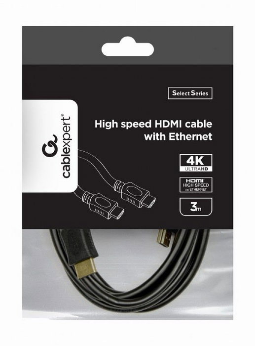 GEMBIRD Câble HDMI 3m Noir High Speed + Ethernet